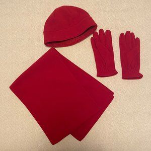 St. John's Bay 3 Piece Hat Gloves Scarf Set